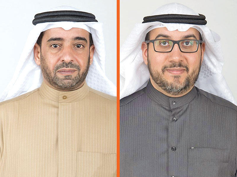 النائب أسامة الشاهين و رئيس لجنة الشؤون الصحية والاجتماعية والعمل البرلمانية النائب د. حمود الخضير