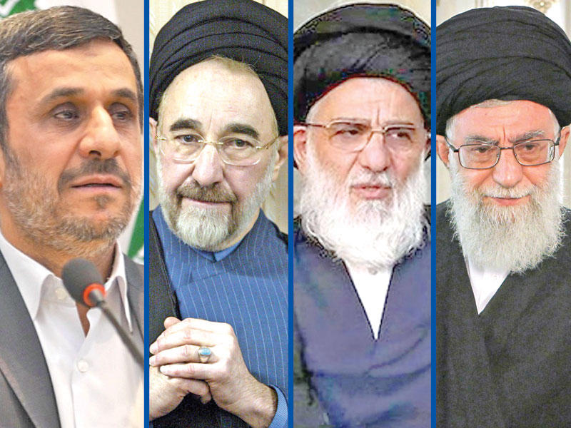 علي خامنئي , محمود هاشمي شهرودي , محمد خاتمي , محمود أحمدي نجاد