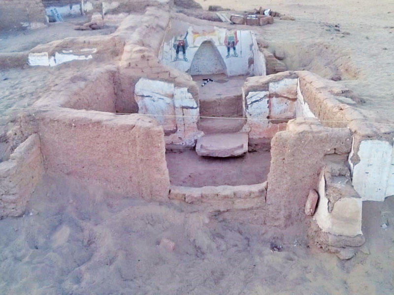 جانب من غرف المقبرتينn