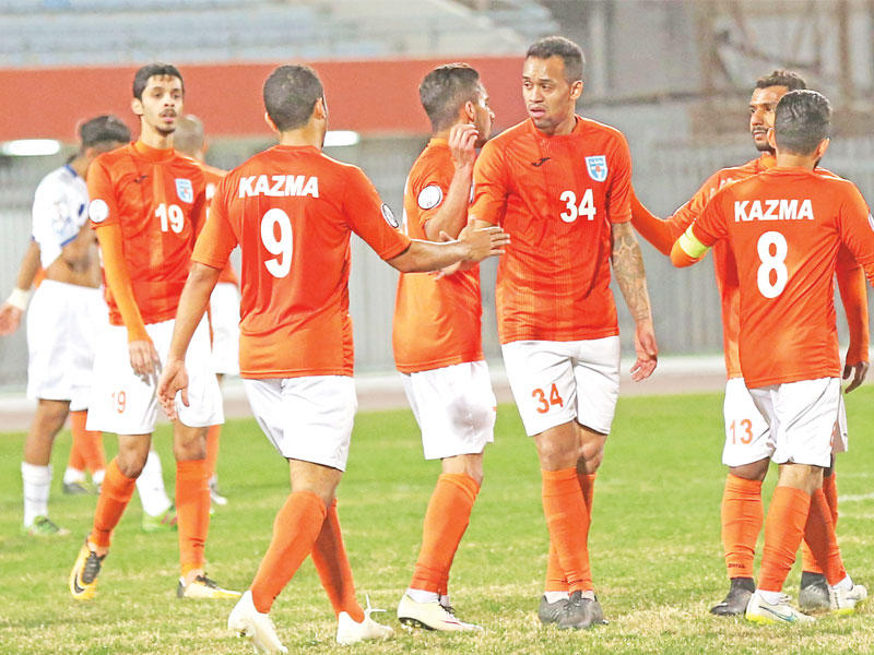 فريق كاظمة لكرة القدم في الجولة الماضية