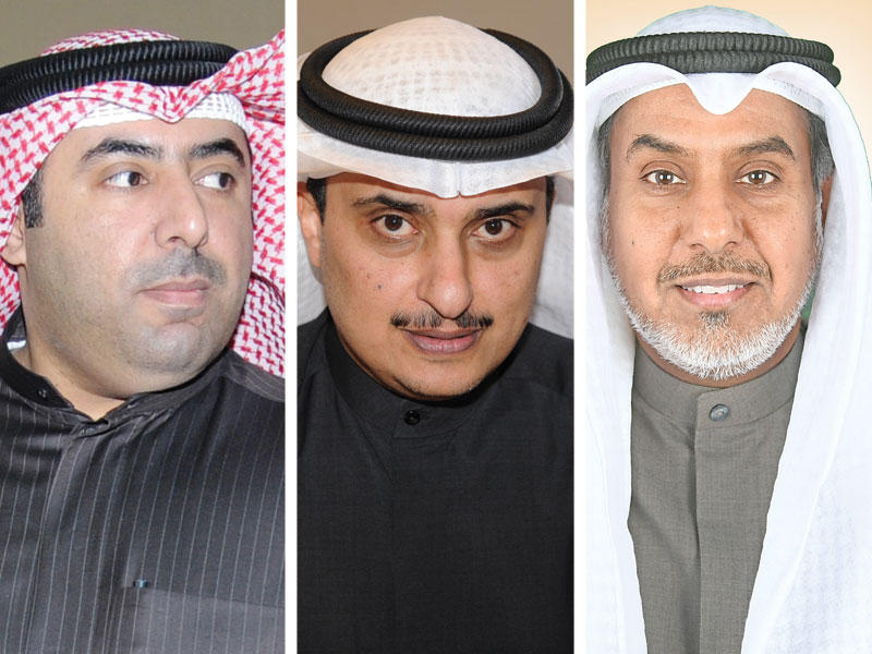 وزير الأوقاف والشؤون الإسلامية وزير الدولة لشؤون البلدية فهد الشعلة و المدير العام لبلدية الكويت م. أحمد المنفوحي و رئيس المجلس البلدي أسامة العتيبي