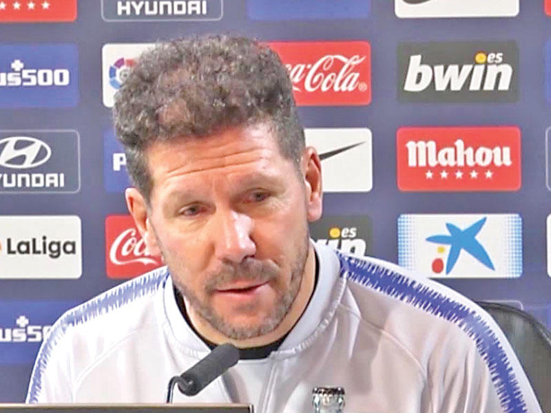 الأرجنتيني دييغو سيميوني، المدير الفني لأتلتيكو مدريد،