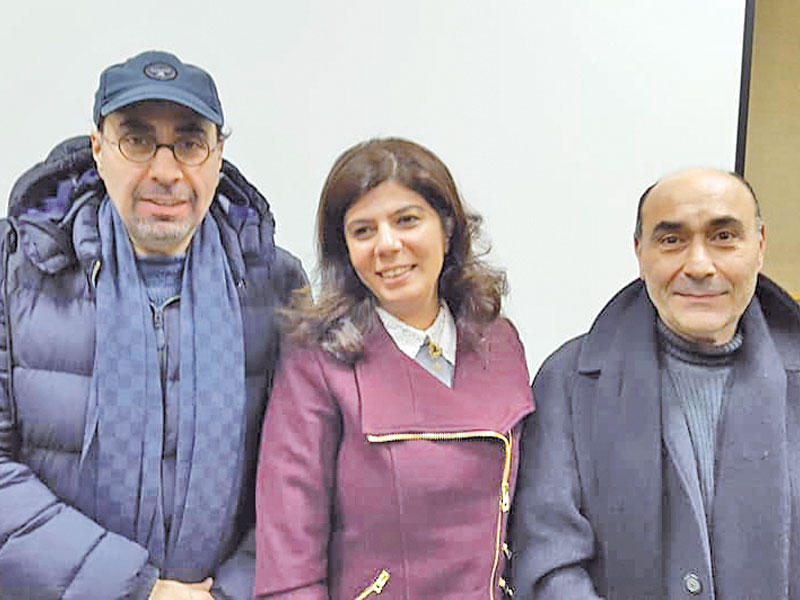 د. جيمي عازار تتوسط غدي وأسامة الرحباني