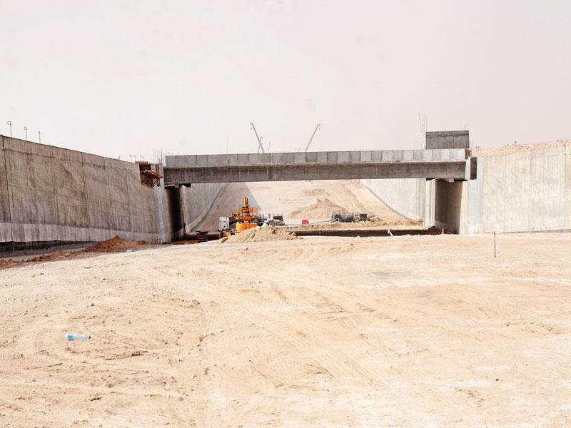 صورة حديثة لأحد الأنفاق المنفذة في مدينة المطلاع السكنية (تصوير ميلاد غالي)