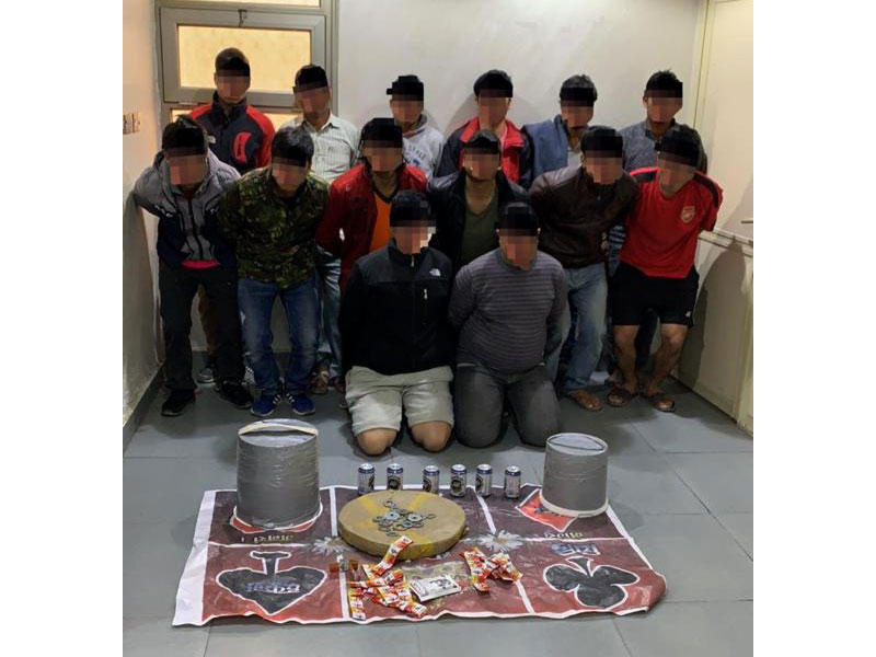 الآسيويون المضبوطون خلال الحملة