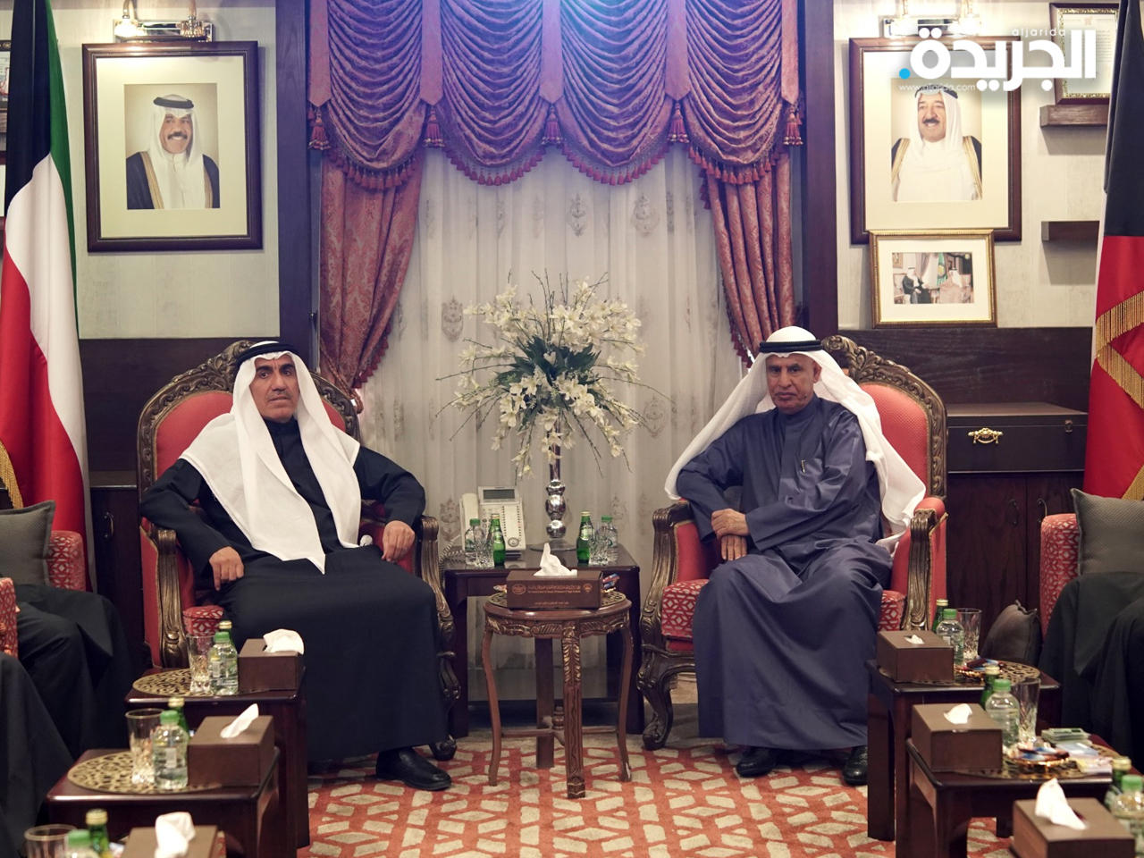 رئيس الجهاز صالح الفضالة مع المدير العام للجامعة الدكتور حسين الأنصاري 