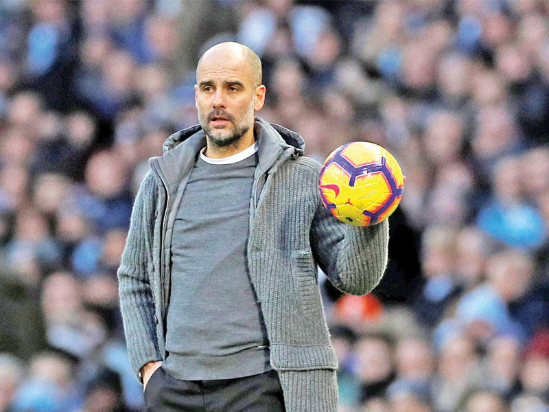 الإسباني جوسيب غوارديولا مدرب فريق مانشستر سيتي