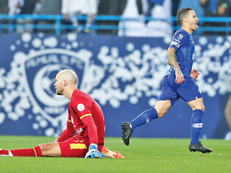 جوفينكو يحتفل بهدفه الأول مع الهلال