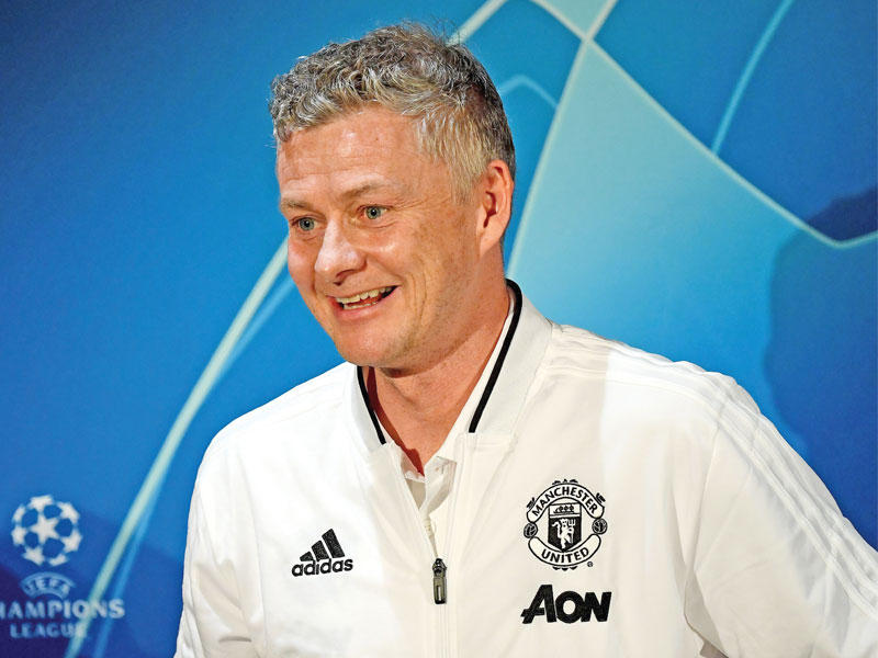 جونار سولسكاير المدير الفني لفريق مانشستر يونايتد الإنكليزي