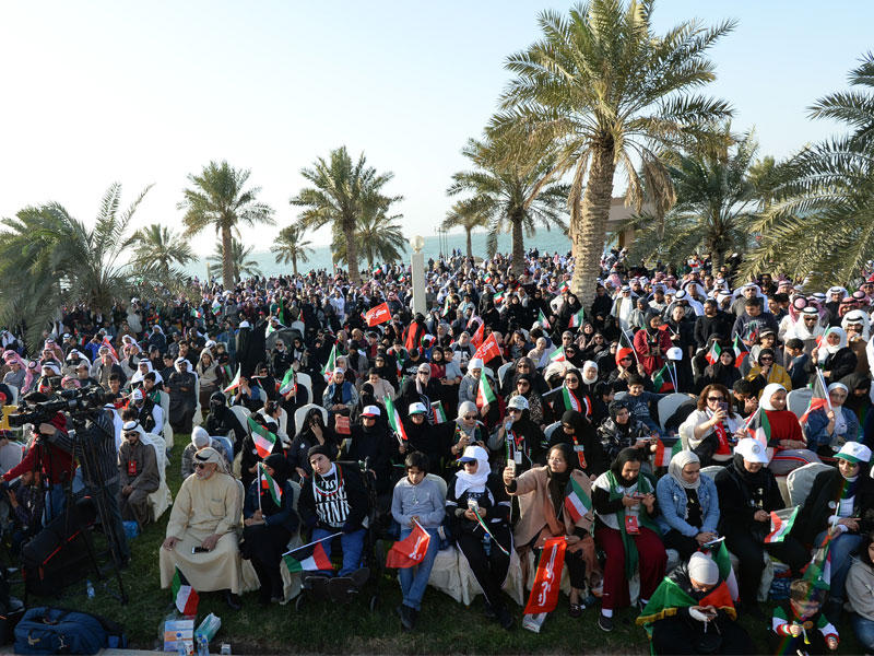 جانب من المشاركين في اعتصام «الإرادة»  (تصوير نوفل إبراهيم)n