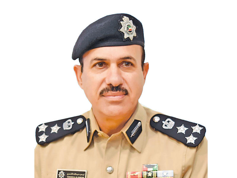 مدير العلاقات العامة والإعلام بوزارة الداخلية العميد توحيد الكندري