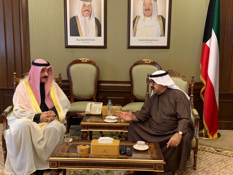 النائب الأول مستقبلاً السفير حيات