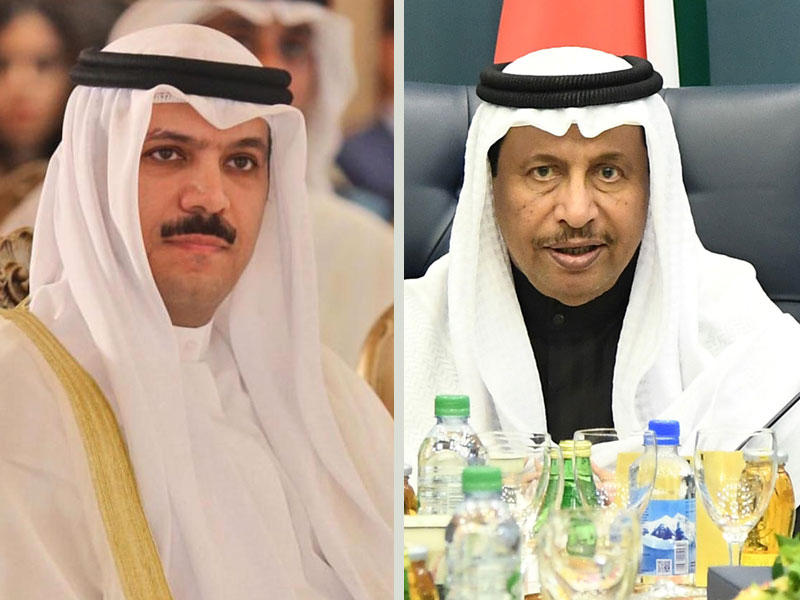  سمو الشيخ جابر المبارك رئيس مجلس الوزراء - محافظ بنك الكويت المركزي محمد الهاشل 