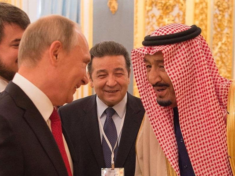 خادم الحرمين الشريفين الملك سلمان بن عبدالعزيز والرئيس الروسي فلاديمير بوتين