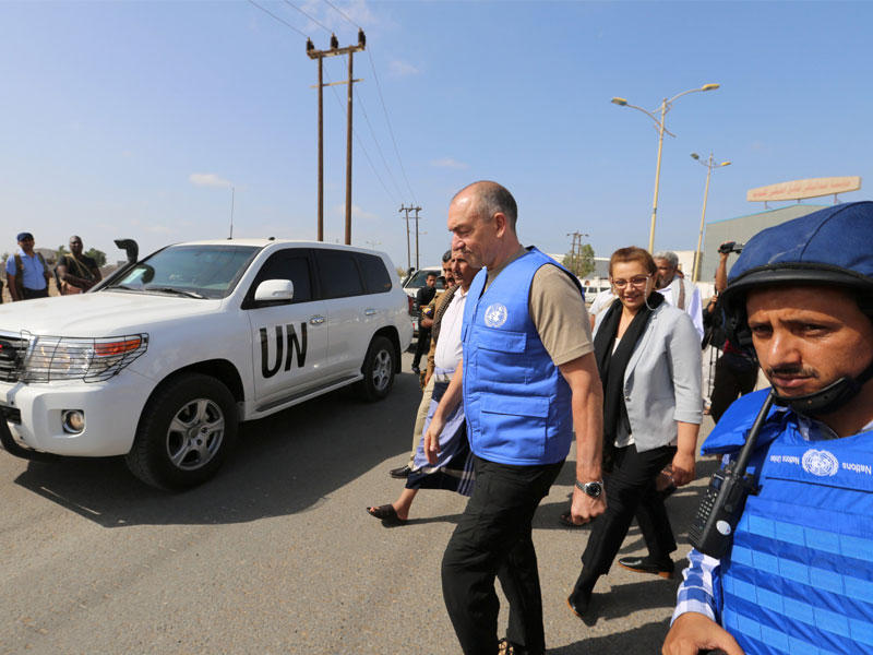 اللواء الدنماركي مايكل لولسجارد ، الذي يرأس فريقًا للأمم المتحدة مكلفًا بمراقبة وقف إطلاق النار بين الحوثيين وقوات الحكومة اليمنية