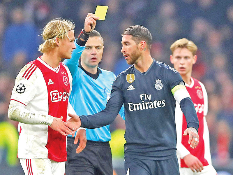 راموس بعد نيله إنذاراً أمام أياكس