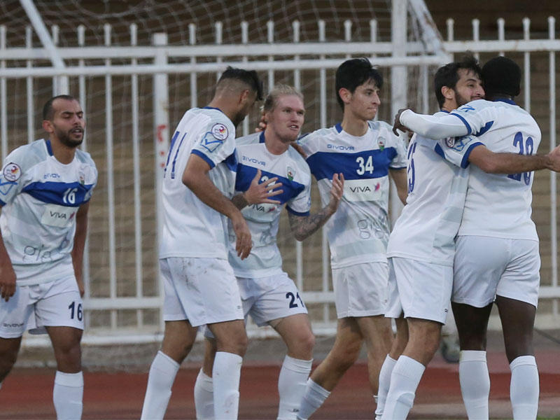 فرحة لاعبي الجهراء بهدف أولسون