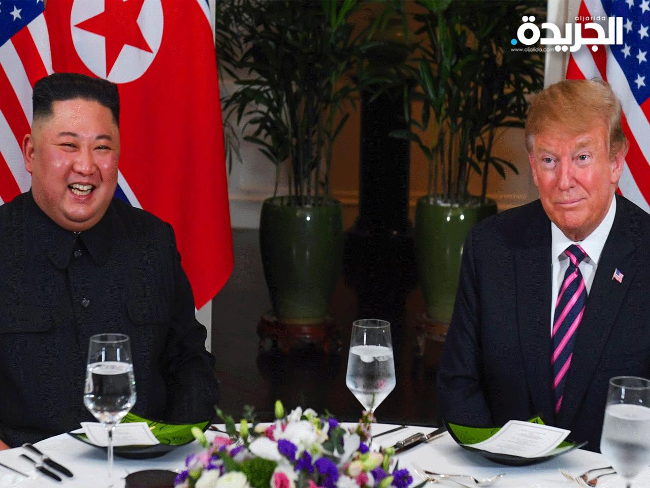 الزعيمان خلال مأدبة العشاء علة هامش القمة