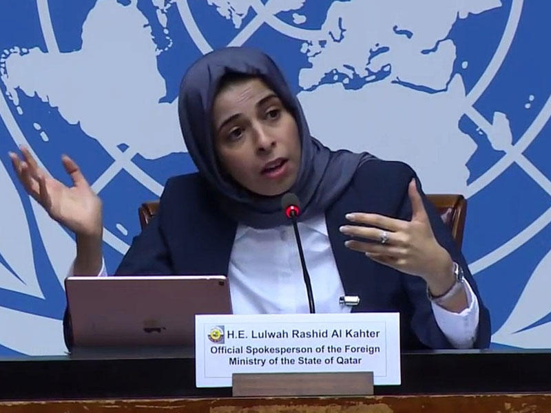 المتحدثة باسم وزارة الخارجية القطرية، لولوة الخاطر