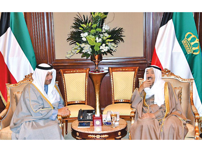 الأمير مستقبلاً جابر المبارك أمس