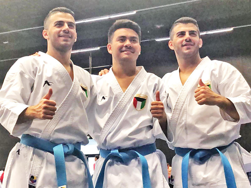 لاعبو منتخب الكويت للكراتيه