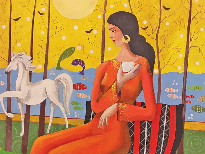 لوحة عن المرأة