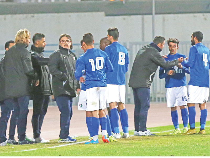 المنتخب الاولمبي في لقاء سابق