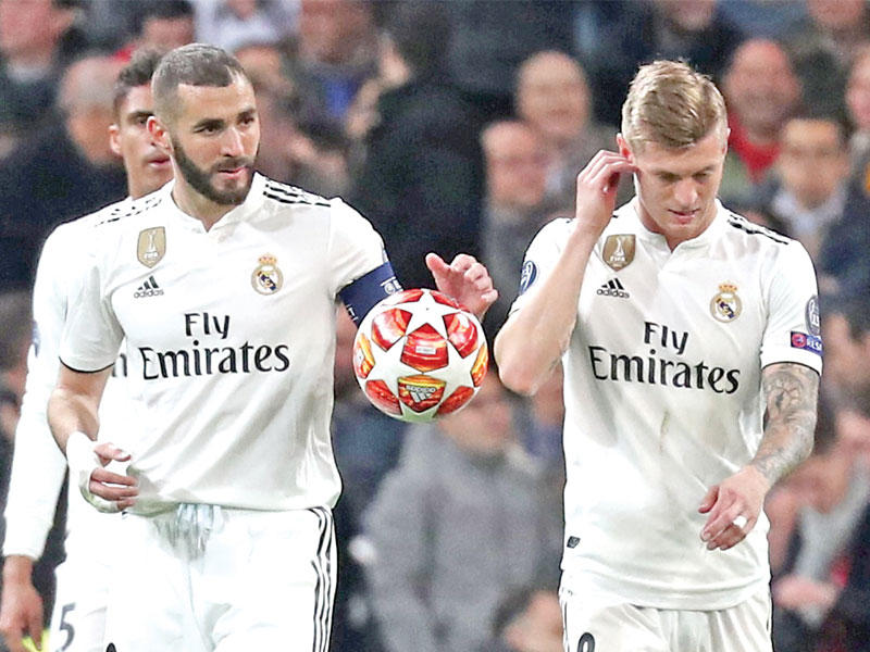 لاعبو ريال مدريد خلال مباراة سابقة