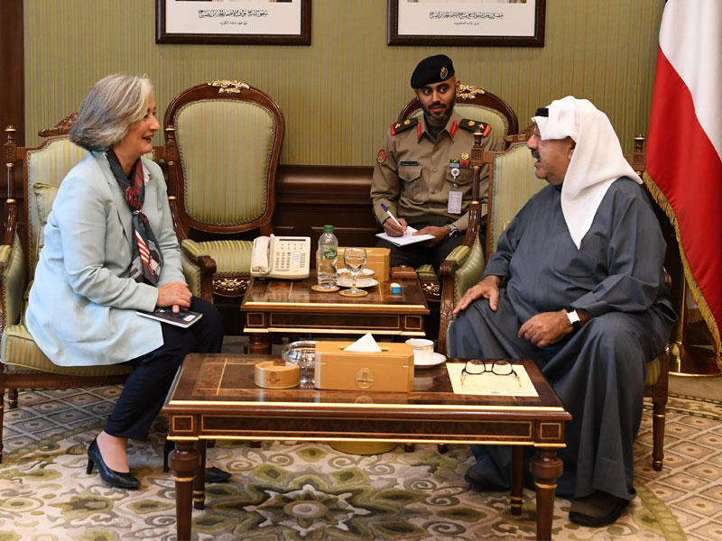 النائب الأول مستقبلاً سفيرة فرنسا