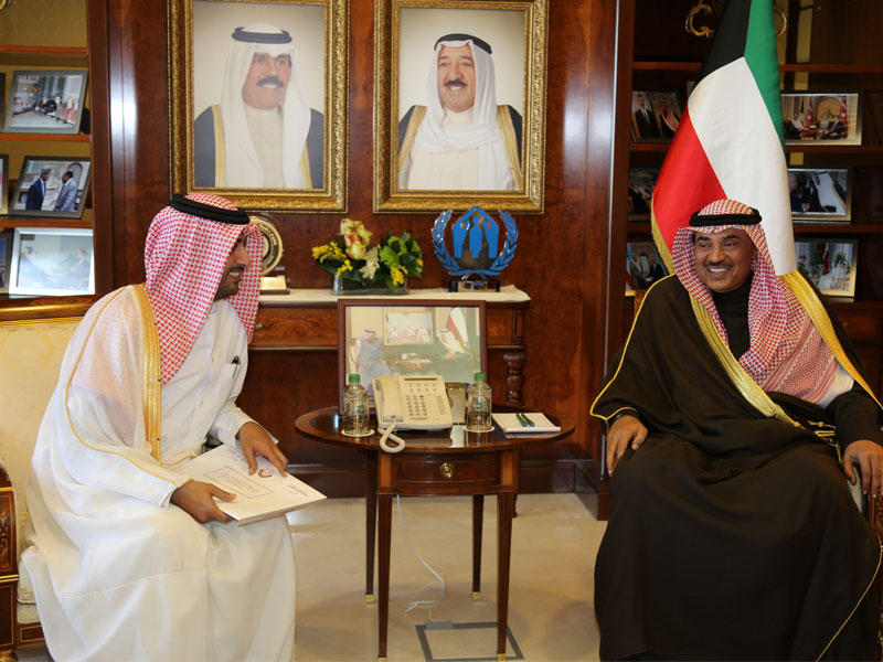 الشيخ صباح خالد الحمد الصباح نائب رئيس مجلس الوزراء وزير الخارجية يتسلم رسالة خطية من نائب رئيس مجلس الوزراء وزير الخارجية بدولة قطر الشيخ محمد بن عبدالرحمن آل ثاني