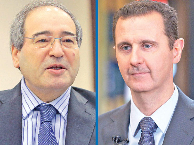  بشار الأسد و فيصل المقداد