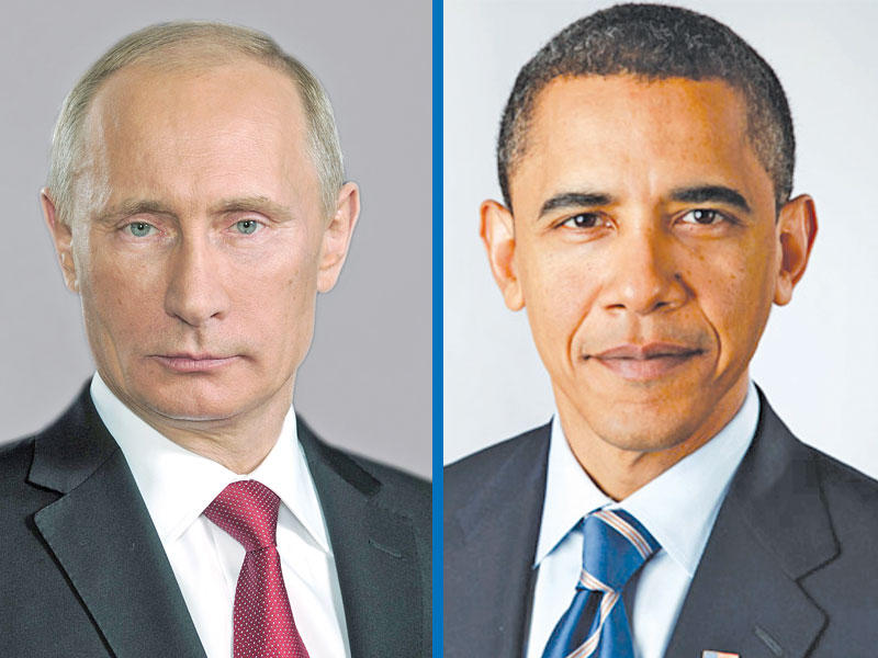 باراك أوباما و فلاديمير بوتين