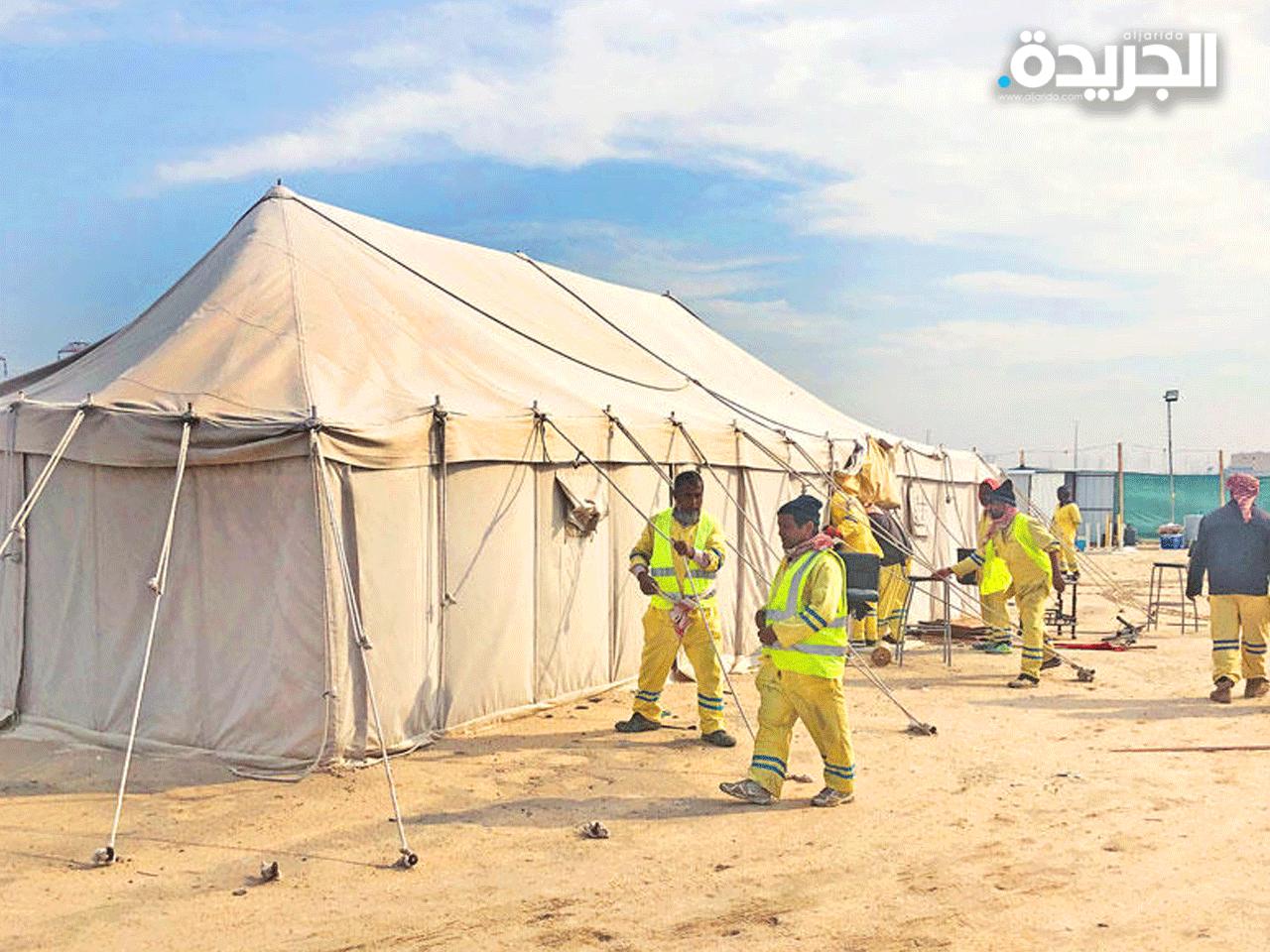 البلدية تزيل المخيمات المخالفة