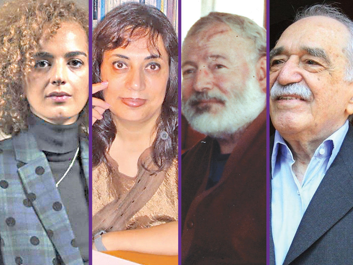 غابرييل غارسيا ماركيز و أرنست همنغواي و مها حسن و ليلى سليماني