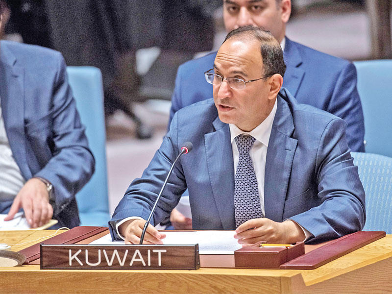 مندوب الكويت الدائم لدى الأمم المتحدة السفير منصور العتيبي