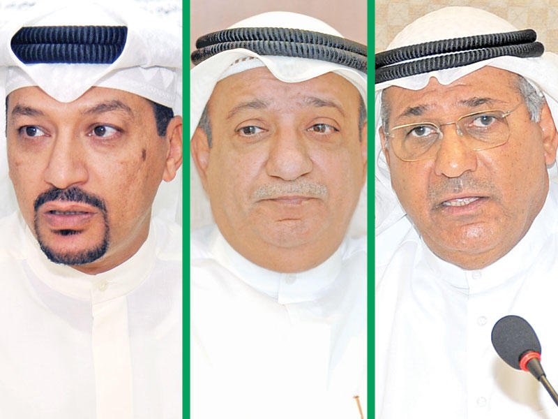 الرئيس التنفيذي لشركة إنجازات للتنمية العقارية، محمد الفرحان و الخبير العقاري طارق العتيقي و  نائب رئيس مجلس الإدارة في الاتحاد الكويتي لمقيّمي العقار عبدالعزيز الشداد