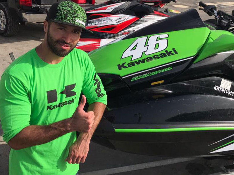 متسابق الدراجات المائية يوسف العبدالرزاق