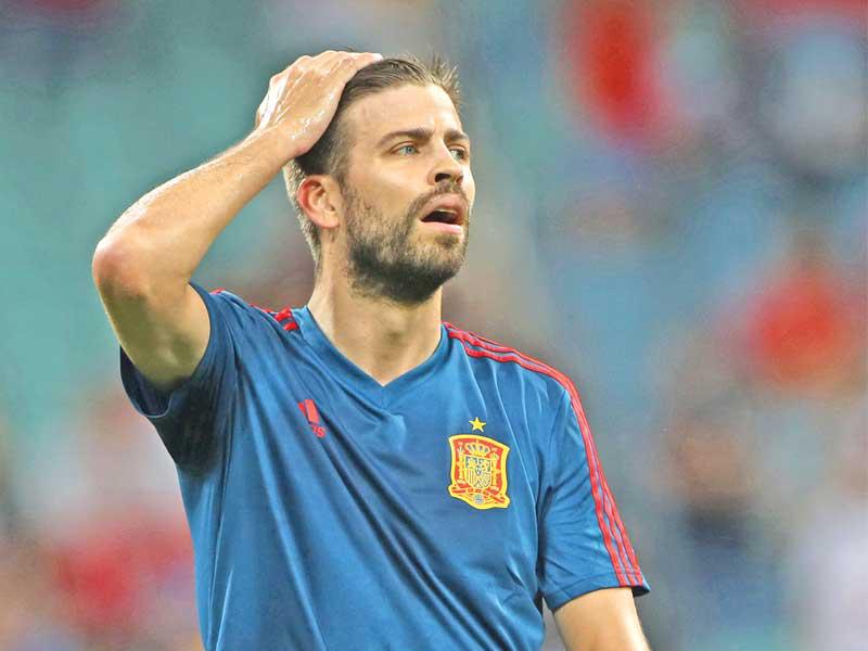 لاعب الفريق الكتالوني جيرارد بيكيه