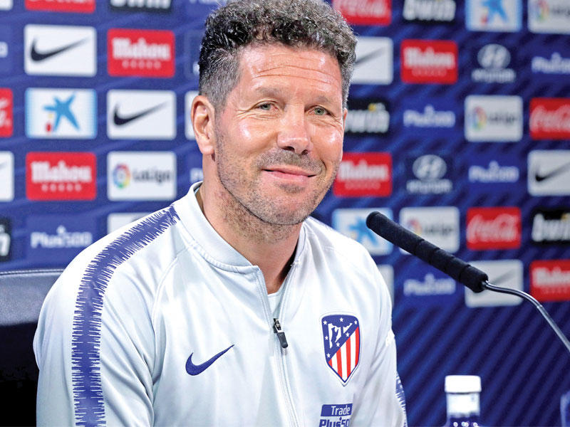 المدير الفني لأتلتيكو مدريد، الأرجنتيني دييغو سيميوني