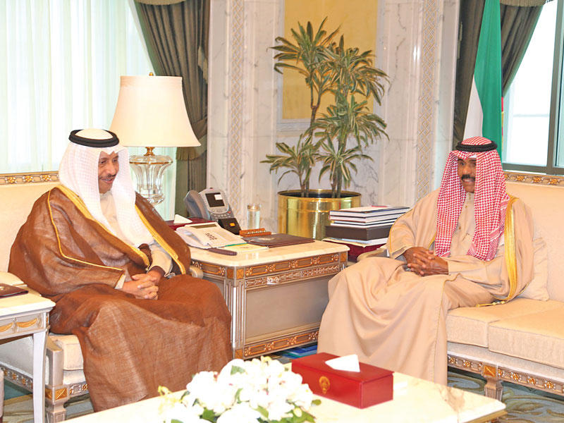 نائب الأمير مستقبلاً المبارك أمس 