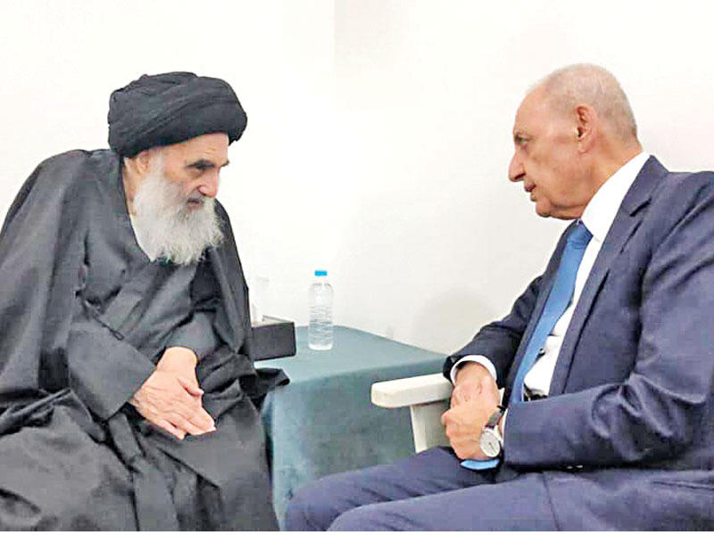 «المرجع الأعلى» مستقبلاً رئيس مجلس النواب اللبناني نبيه بري أمس