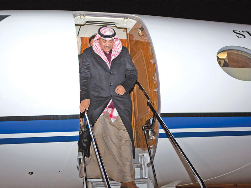 الخالد خلال وصوله إلى نيويورك 