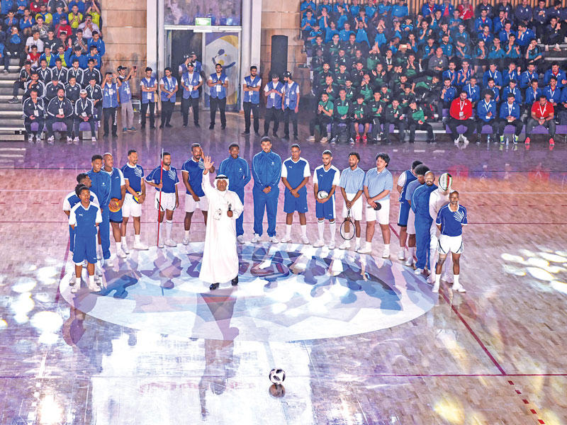 جانب من افتتاح الدورة الرياضية