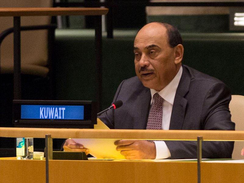 صباح الخالد يلقي كلمة الكويت بالأمم المتحدة