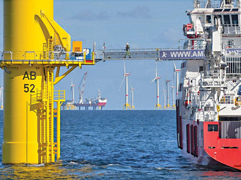 مزرعة رياح تابعة لشركة ايكوينور النرويجية في بحر البلطيق
