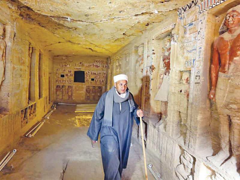 مقبرة «واح تي» المكتشفة في ديسمبر الماضي