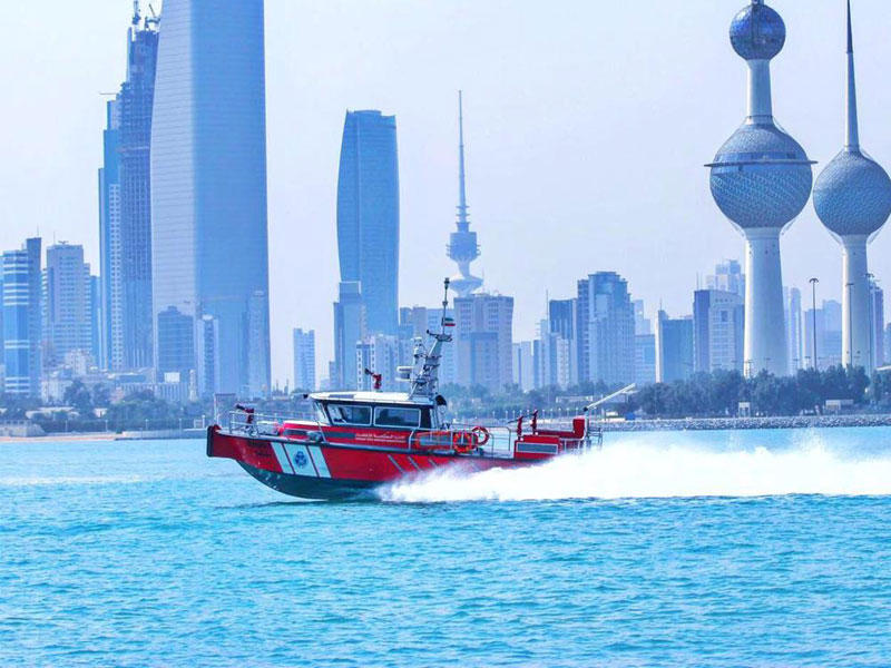 فريق الاطفاء خلال عملية البحث