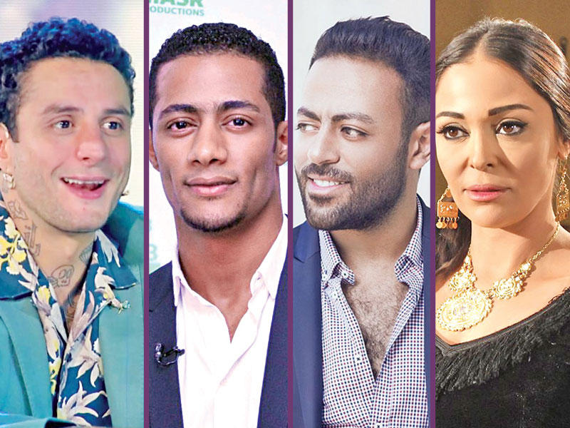 داليا البحيري , تامر عاشور , محمد رمضان , أحمد الفيشاوي