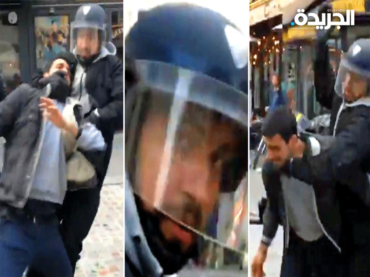 بينالا معتدياً على أحد المتظاهرين في باريس وأثار فضيحة تسببت بإقالته