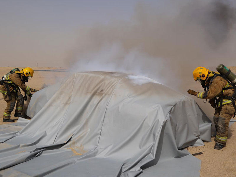 تجربة غطاء الإطفاء